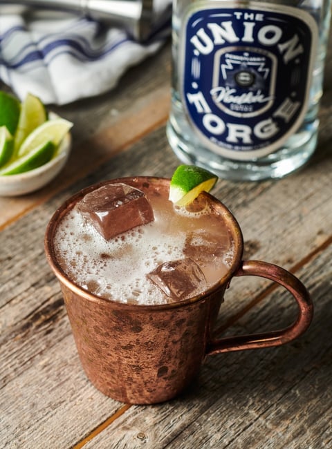 Ingredients: 2 oz The Union Forge Vodka 3/4 oz Fresh Lime Juice Ginger Beer Method: Add The Union Forge Vodka and Lime Juice into shaker with ice and shake vigorously; pour into mule mug Top with Ginger Beer Garnish: Lime wedge