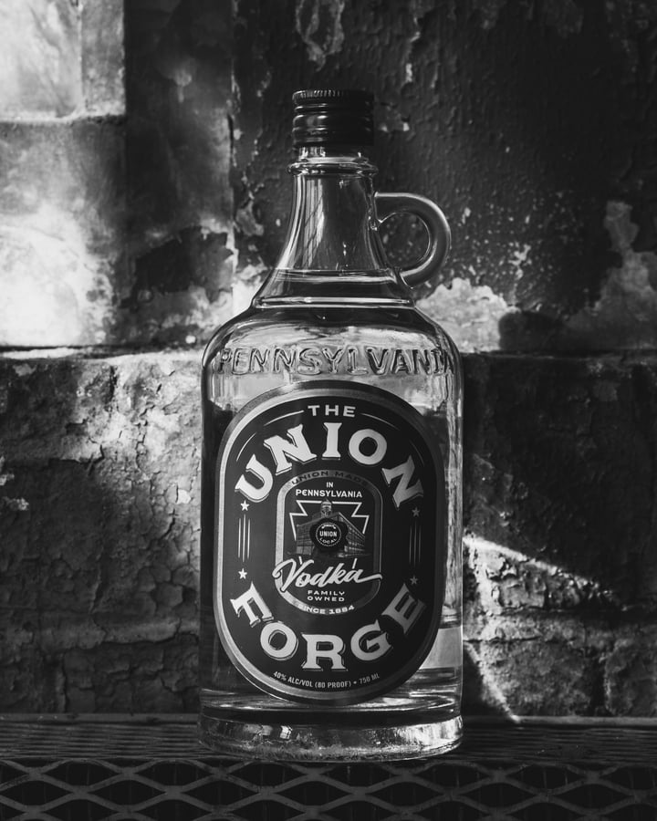 A bottle of Union Forge Vodka